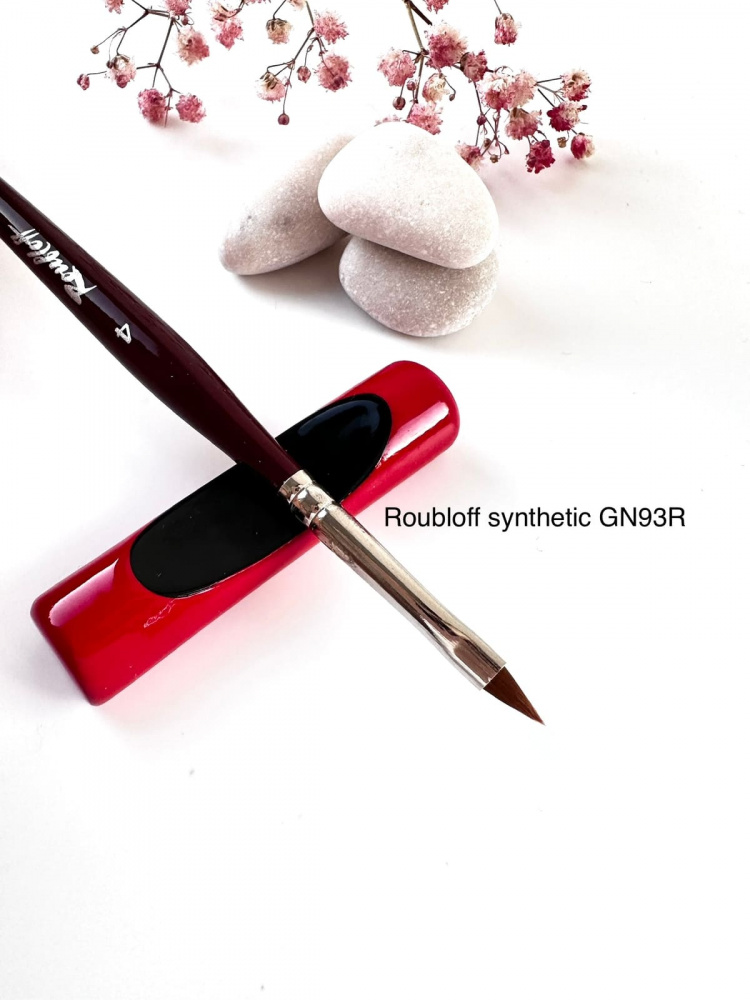 GN93R №4 Кисть Roubloff коричневая синтетика/ лепесток 4/ ручка фигурная бордовая