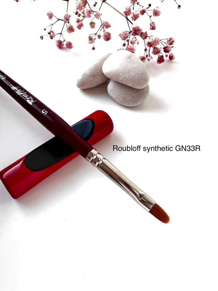 GN33R №5 Кисть Roubloff коричневая синтетика/ овальная 5/ ручка фигурная бордовая