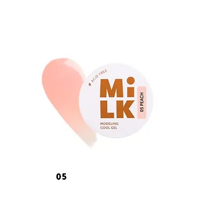 Milk, бескислотный холодный гель Modeling cool gel 05 Peach, 15г