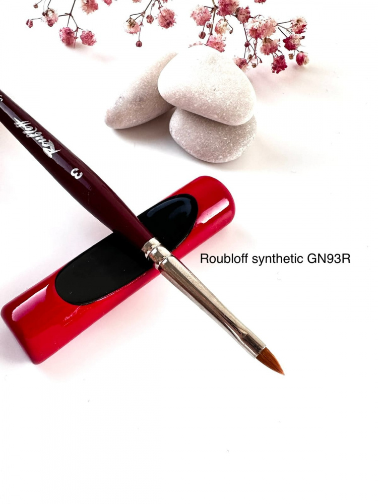 GN93R №3 Кисть Roubloff коричневая синтетика/ лепесток 3/ ручка фигурная бордовая