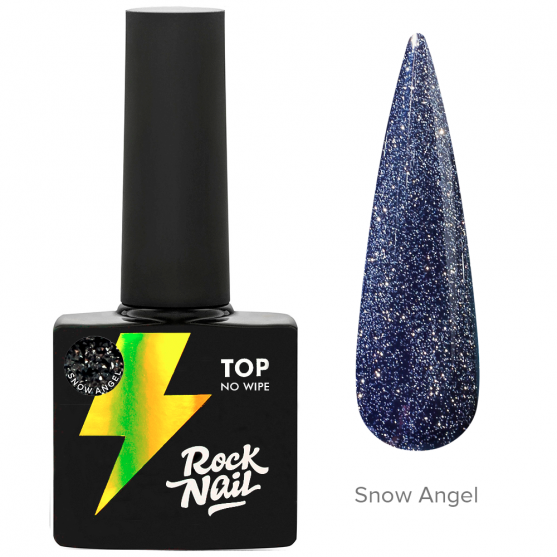 RockNail, топ без липкого слоя, Top светоотражающий Snow Angel, 10мл
