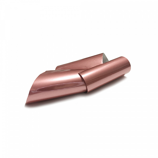 Дизайн для ногтей фольга, 4*100 см, розовое золото №6051