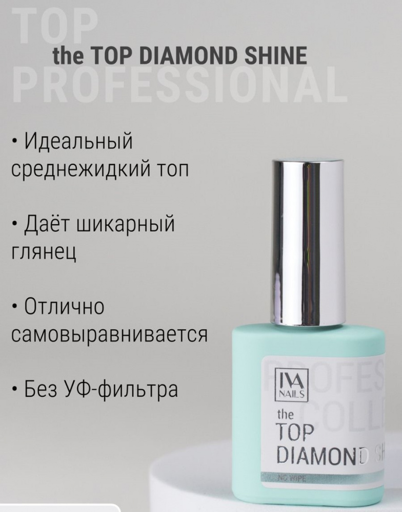 Iva, Топ Diamond Shine без липкого слоя Даймонд шайн 15ml