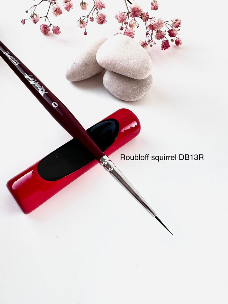 DB13R №0 Кисть Roubloff белка/ круглая 0/ ручка фигурная бордовая