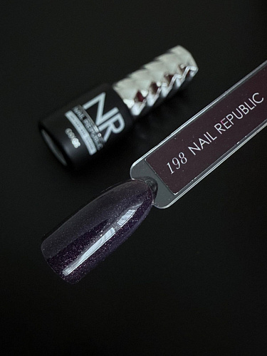 NR 198 Гель-лак, Мерцающий махагон коричневый, 10 мл   NR 198 Гель-лак, Мерцающий махагон коричневый, 10 мл