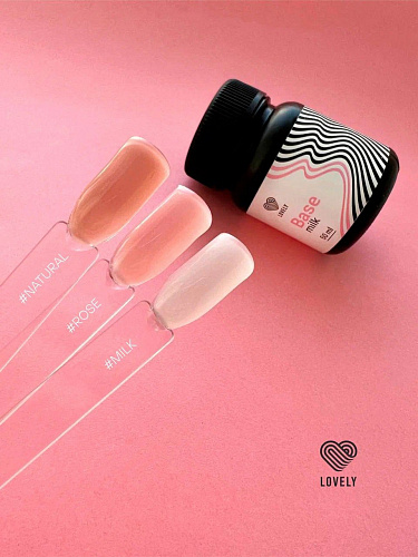 Lovely, База Rose камуфлирующая, 50ml   Lovely, База Rose камуфлирующая, 50ml