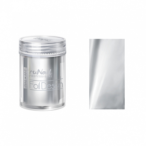 Дизайн для ногтей фольга, серебряный, 1,5м  №1987   Дизайн для ногтей фольга, серебряный, 1,5м  №1987